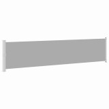 Cumpara ieftin Copertina laterala retractabila de terasa, gri, 140 x 600 cm