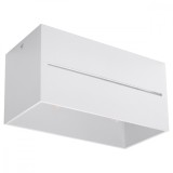 Lampă De Tavan Lobo Alb Din Aluminiu Cu 2 Becuri Dreptunghiulară Modernă De Interior