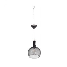 Lampa solara, tip pendul, LED, Metal, Negru, 18,5 x 18,5 x 22,5 cm