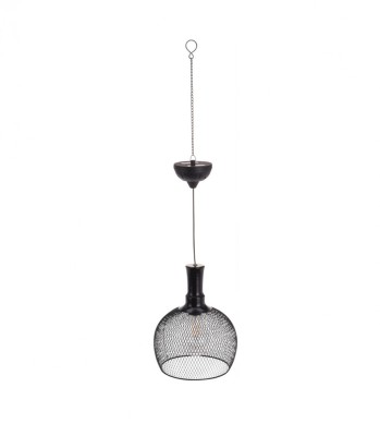 Lampa solara, tip pendul, LED, Metal, Negru, 18,5 x 18,5 x 22,5 cm foto