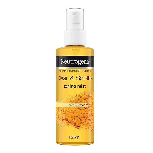 Toner spray pentru fata, Neutrogena Clear &amp; Soothe, cu turmeric, 125 ml