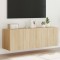 vidaXL Comodă TV de perete cu LED, 2 buc. stejar sonoma, 60x35x41 cm