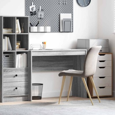 vidaXL Birou de Calculator Gri Sonoma MDF 100 x 40 x 76 cm Simplu foto