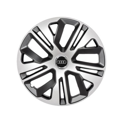 Set 4 Capace Roti 15 inchi (R15) Raven Gri-Negru, Compatibile Cu Audi foto