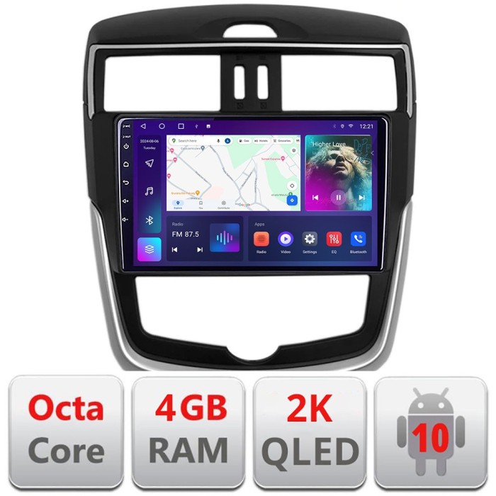 Navigatie Nissan Pulsar 2014-2018 Android ecran Qled 2K Octa core 4+32 KIT-pulsar+EDT-E409-2K CarStore Technology