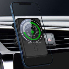 Incarcator Auto Wireless Magsafe iPhone 12 / 12 Pro / 12 Pro Max Negru