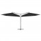 vidaXL Umbrelă de soare dublă, st&acirc;lp din oțel, negru, 250 x 250 cm