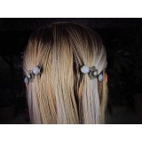 Set clame de par cu cuart roz