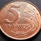 Moneda 5 CENTAVOS - BRAZILIA, anul 2011 *cod 1050 = Joaqu&iacute;m Jos&eacute; da Silva Xavier