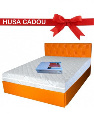 Saltea ortopedica, Jupiter Memory One 180x200x24cm, cu spuma poliuretanica, memory foam 4 cm, husa detasabila, tricot Silver Care, hipoalergenica, fer foto