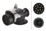 Fisa remorca 15 pini 24V 15-20A ISO 12098, EBS, IP54 ADR/Ggvs, cablu 13-18mm, Scania VDL Rosenbauer, OE Scania 1934319 VDL 20274740 Hella