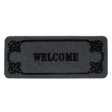 Covoraș Intrare, Welcome, Mocheta, Gri, 60x25cm, Oem