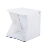 Mini studio foto, Verk Group, tip cort, 20 LED-uri, cu husa, USB, alb, 22x24x24 cm