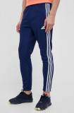 Adidas Performance pantaloni de antrenament Train Essentials 3-Stripes culoarea bleumarin, cu imprimeu IB8169