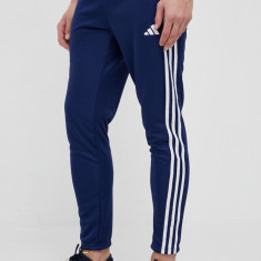 adidas Performance pantaloni de antrenament Train Essentials 3-Stripes culoarea bleumarin, cu imprimeu IB8169