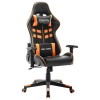 VidaXL Scaun de jocuri, negru și portocaliu, piele artificială