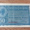 ROMANIA 50 Bani 1917 BGR , XF , seria cu 7 cifre , VF+ . Piesa rara