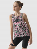 Top cu imprimeu pentru fete - roz, 4F Sportswear