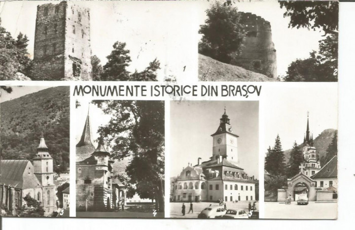 (A) carte postala(ilustrata)-BRASOV-Monumente istorice