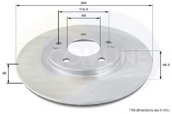 Disc frana HYUNDAI SANTA FE I (SM) (2000 - 2006) COMLINE ADC1050V