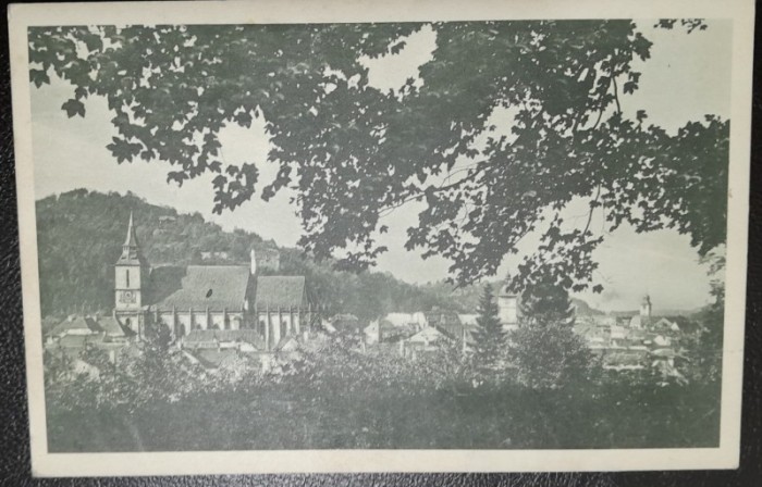 Carte postala, Brasov, vedere generala, 1934