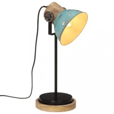 Lampă de birou 25 W, albastru uzat, 17x17x50 cm, E27 foto