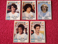 Lot 5 stickere fotbalisti &amp;quot;Figurine Panini&amp;quot;-ARGENTINA(inclusiv Maradona) CM 1982 foto