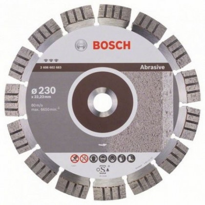 Bosch Best disc diamantat 230x22.23x2.4x15 mm pentru materiale abrazive foto