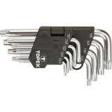 Set chei Torx 5 puncte TS10-TS50 din otel CrV, 9 piese, Topex