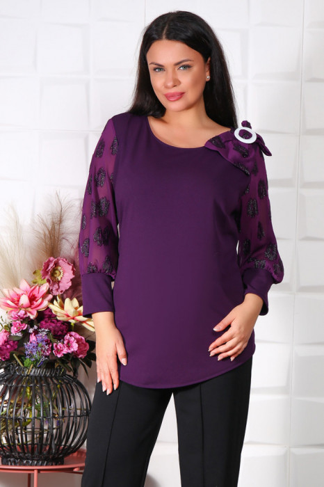 Bluza Eleganta Fani Mov - 56Marimea