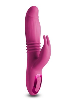 Vibrator Inflatable Thrusting Rabbit Magenta foto