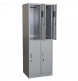 Vestiar metalic Premium cu 4 usi (2x2) 600x500x1800 mm (LxlxH), Asamblat, PLUS