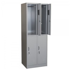 Vestiar metalic Premium 4 usi (2x2) 600x500x1800 mm (LxlxH), Neasamblat, PLUS