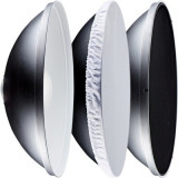 Cumpara ieftin Reflector Beauty Dish argintiu cu grid 40cm - montura Bowens