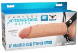 Strap-on cu extensie penis Hollow Silicone Strap-on 21.6cm, Fetish Fantasy
