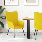 VidaXL Scaun de relaxare, galben muștar, material textil 327948