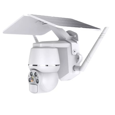 Camera de Supraveghere cu Panou Solar TSS-Q7A-4G, 3MP, PTZ Dome foto