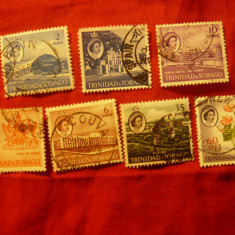 Serie mica Trinidad Tobago 1960 , R.Elisabeta si motive locale , 7 val. stamp.