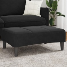 vidaXL Taburet, negru, 77x55x31 cm, catifea