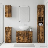 Cumpara ieftin Set de dulapuri pentru baie, 4 piese HOORN Stejar fumuriu