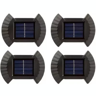 Set 4 Lampi solare de perete cu lumina bidirectionala foto