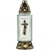 Candela din Sticla cu Cruce Aurie 41h Max-Pol DNC45635