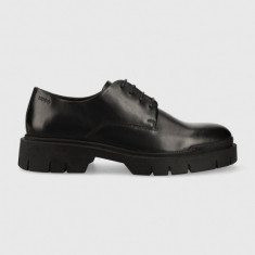 HUGO pantofi de piele Denzel barbati, culoarea negru, 50500401