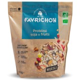 Musli BIO fara zahar cu 40% proteine, soia si fructe Favrichon