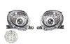 Set faruri tuning FIAT 500 (312), 03.2007-08.2015, Taiwan, partea stanga+dreapta, tip bec H1+LED+PY21W; manual; transparent, argintiu;