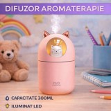 Cumpara ieftin Umidificator Aromaterapie SMARTECH STH-1, 300ml, Ultrasunete, Difuzor cu LED, Casa/Birou