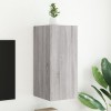 VidaXL Comodă TV de perete cu lumini LED, gri sonoma, 30,5x35x70 cm 837242