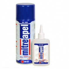Adeziv bicomponent Mitre Apel 400ml spray + 100g solutie