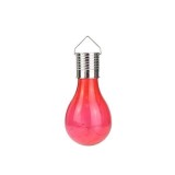 Lumină Solara LED Ornamentala tip Bec, pentru Gradina, Agațata, Rezistenta la Apa IP65, Ultron Roșu, eMazing