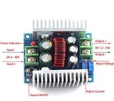 Sursa Tensiune Reglabila 6-40V 15A DC-DC Step Down, Modul Convertor, Incarcator Baterii, LED